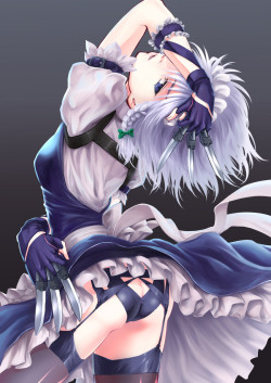 (via #r_18 izayoi sakuya (touhou) drawn by waiz (waiz009)) 