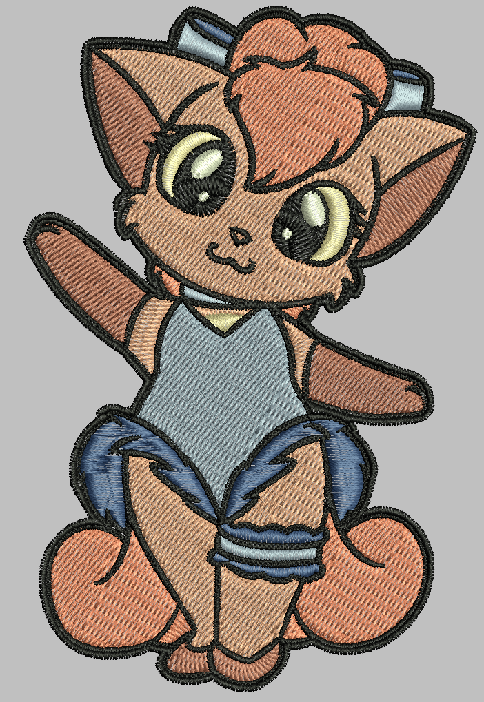 askshenhibiki:Practicing more embroidery~ this one was done as a patch from the start,and