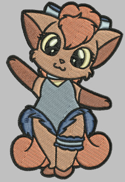 askshenhibiki:Practicing more embroidery~ this one was done as a patch from the start,and seems to work! :3 &lt;3! Cuuuuute!