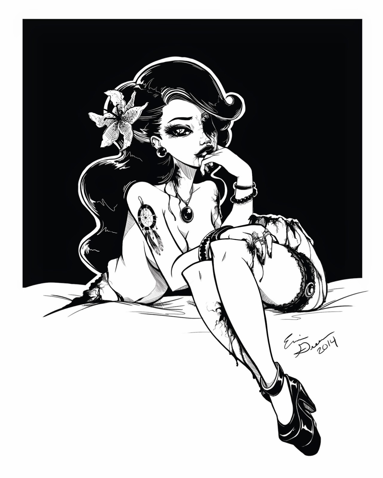 pinupgirlsart:  (via Girls Drawing Girls: Zombie Pinup)