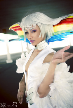 meltingmirror:  Liquid Cocaine Photography delivered these lovely gems. She even gave me a little bit of rainbow glow &lt;3. Here are some closeups and a full body shot so you can see the silhouette of my Ragyo. [Construction notes] ** For more on my