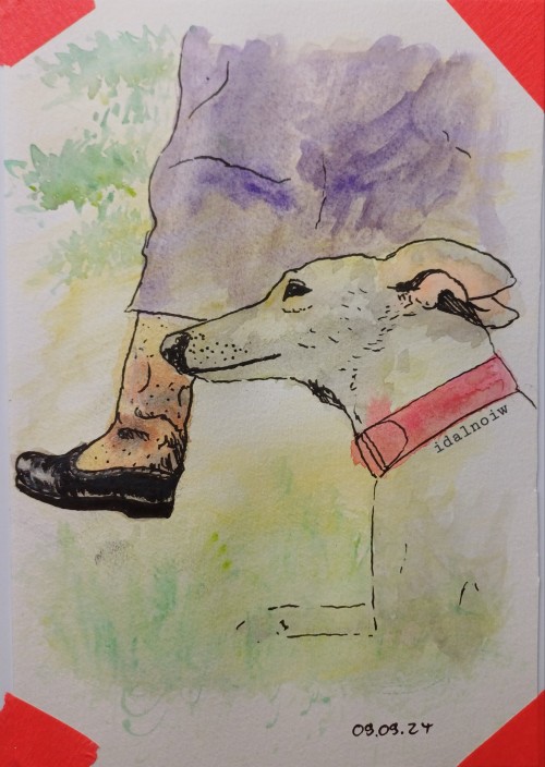 Tried Out Water Colour Again, It's Been A While, Drew A Lil Dggy