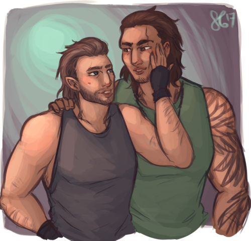 some gladio/nyx for @elfprince, who has dragged me into this rare pair hell
