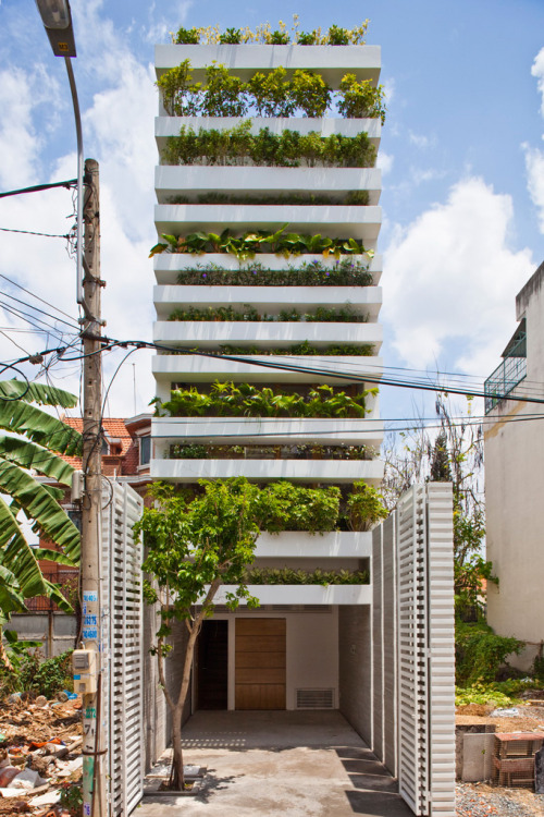 archatlas:Stacking Green Vo Trong NghiaThe house, designed for a couple in their thirties and their 