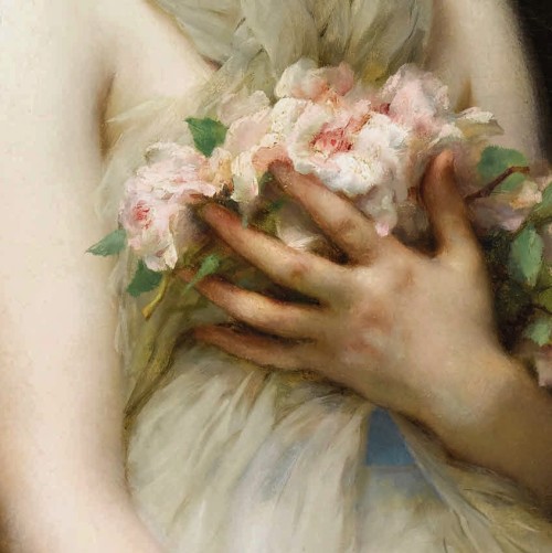 die-rosastrasse:Etienne Adolphe Piot French, 1850-1910 Jeune Femme (detail)