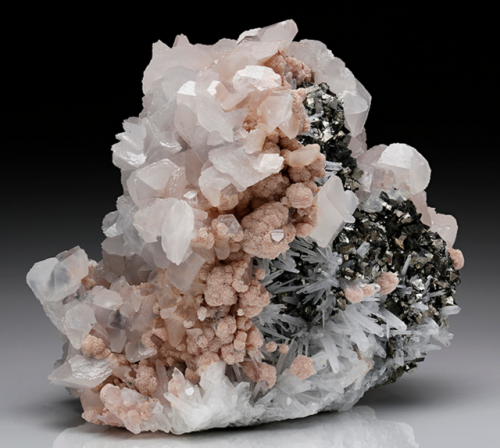 Calcite with Rhodochrosite, Arsenopyrite and Quartz - Trepca Complex, Trepca Valley, Kosovo