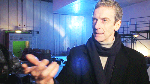 capaldiiful:Peter Capaldi behind the scenes of “Into the Dalek”