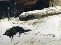 Nemophilies: Wild Dog, 1959Ice Pool, 1969Andrew Wyeth. 