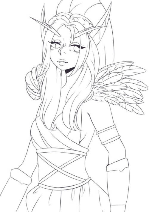Started playing Heroes of the Storm a while ago and decied to draw Tyrande