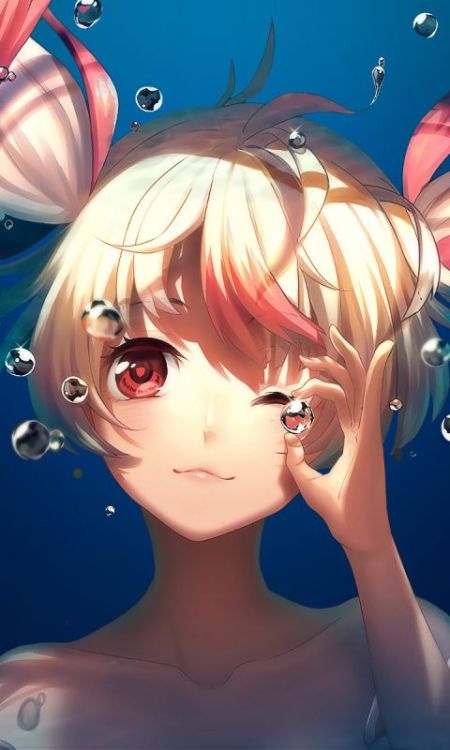 Bubble, underwater, cute, anime girl, Gonna be the Twin-Tail!!, 480x800 wallpaper @wallpapersmug : h