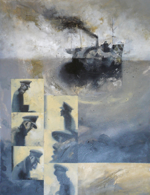 thebristolboard: Some original painted pages by Dave McKean from Black Dog: The Dreams of Paul Nash,