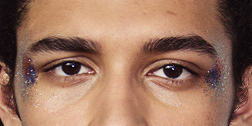 trashyprinces:  Eyes &amp; Glitter at London Collection Mens FW16. 