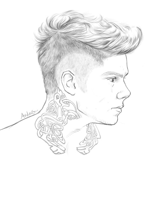andavs: Tattooed Stiles, or, an excuse to practice drawing hair and stubble.