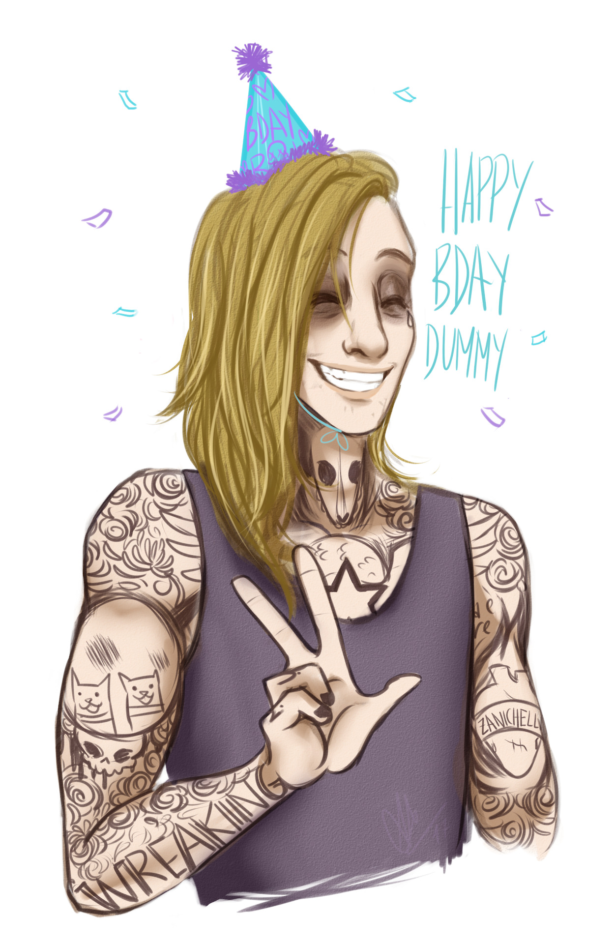 mummuart: To my dumbass son: Happy Belated B-Day!! 🎂🎉🎉 @submachine-bong I