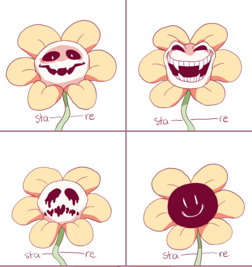 vanthefirst:my headcanon that when flowey first decided not to ‘play nice’ anymore, nobody could tak