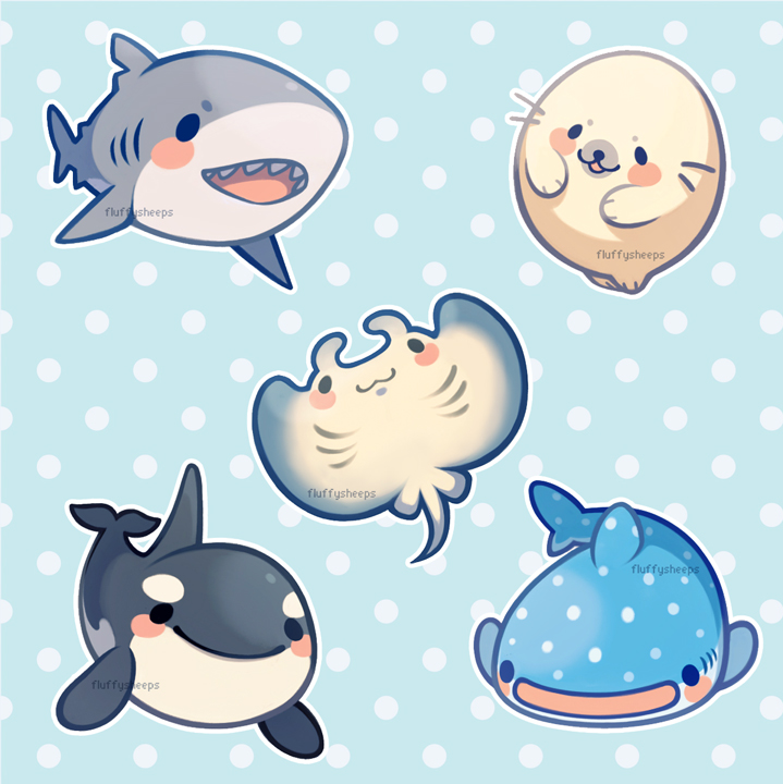 fluffysheeps: I’ve been watching lots of sea animal documentaries lately so I designed