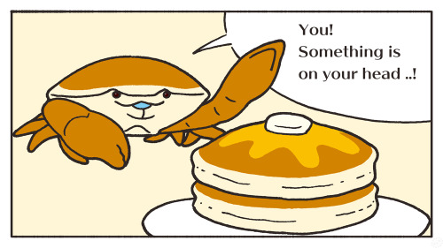 ikimonodamono:Red egg crab kids and pancakes.Red egg crab kidson twitter