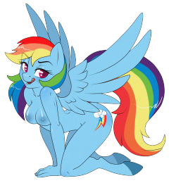 fluxys-art:  sugarcuppony:  Had to draw Rainbowdash :D cause, my tumblr needed to be 20% sexier ;D  needs more like these &gt;w&gt; 