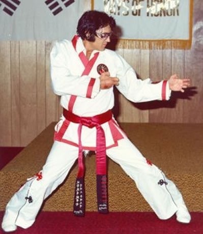 takingcare-of-business:  Elvis and karate, one of his favourite hobbies.