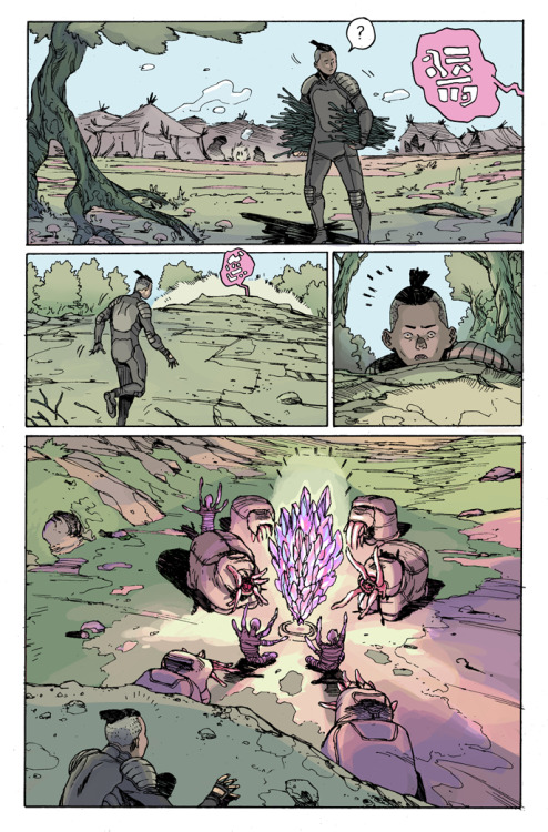 simon-roy:Some pages by @milonogiannis and me, colored by @sayunclecomics and @chipperwhale, for Pro