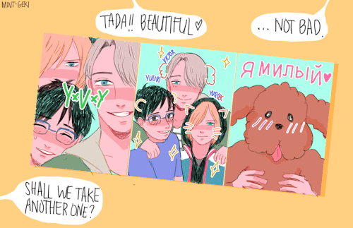 mint-geki:since then they go take purikuras every week and victor keeps them in a handmade scrapbook