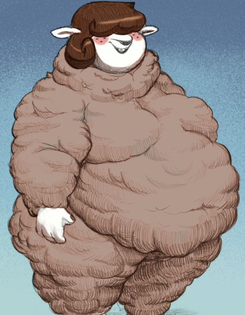 she probably looks like this under her clothes!  Lots of wool.  I don’t know if I want to draw her w
