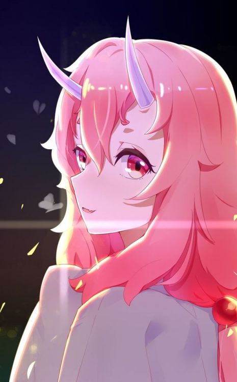 Shuna, horns, anime girl, cute, 950x1534 wallpaper @wallpapersmug : ift.tt/2FI4itB - https:/