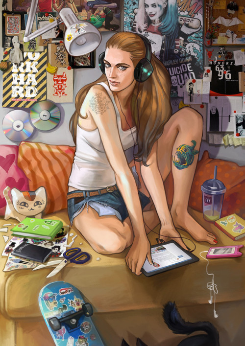 Teenager  Katherine Dolia www.artstation.com/artwork/qEEq2