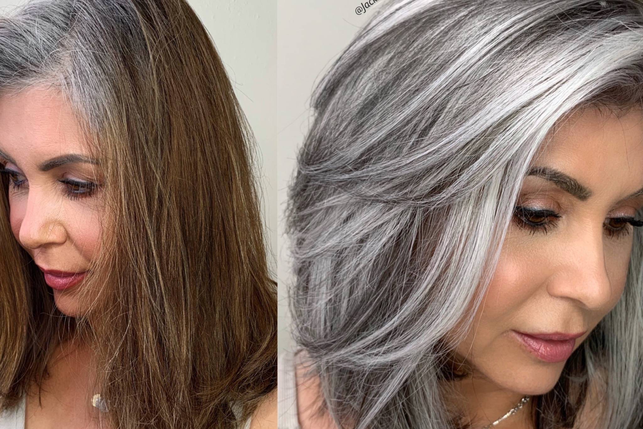 2. Grey Hair with Blue Streaks: 20 Ideas for a Bold New Look - wide 1