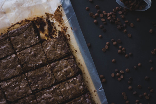 gingergarlicfood: Fudgy Chocolate BrowniesHalfway through the week and you just cannot wait for Frid