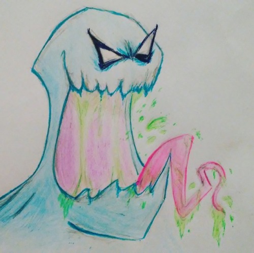 Venom I made as an excuse to try out neon colored pencils. The funky color scheme comes from Marvel 