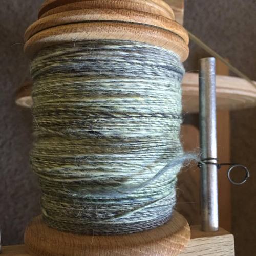 I’m on a roll. #handmade #spring #handdyed #handspun #spinning