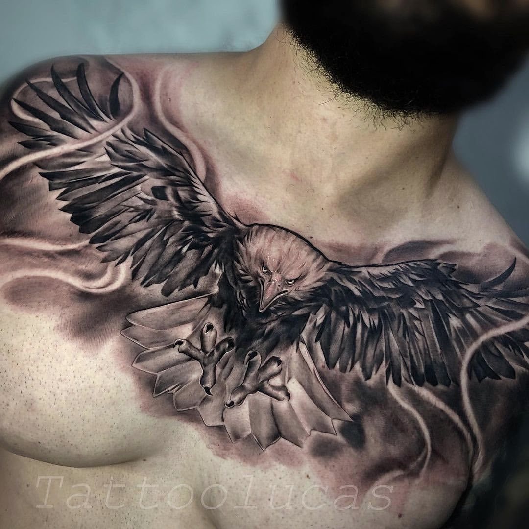 63 Magnificent Eagle Tattoos For Men To Try Right Now On Chest  Psycho Tats