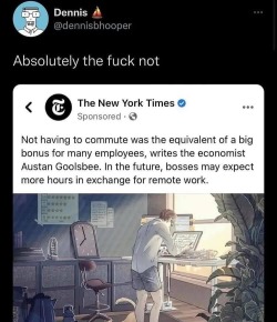 captain-snark:the-barn-rat:guerrillatech:So they agree, commuting hours are work hoursIf anybody’s employer starts talking like this make them pay you for your commute lol“alright then, by my calculations you owe me in commute back pay about–”“wait