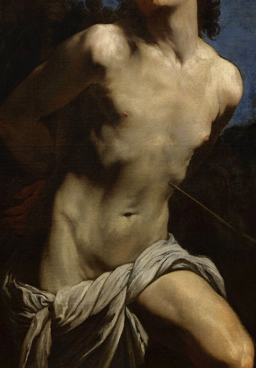 Porn photo Saint Sebastian in art, detail (Guido Reni, Nicolas