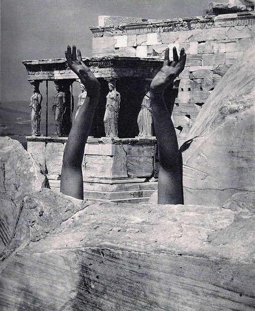 poetryconcrete: Isadora Duncan at Erechtheum, photography by Edward Steichen,1920,