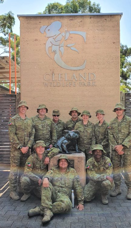 catsbeaversandducks:  “16 Regiment Emergency Support Force have been using their rest periods to lend a helping hand at the Cleland Wildlife Park , supporting our furry friends during feeding time and by building climbing mounts inside the park. A great