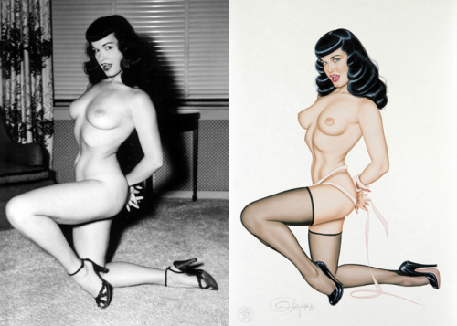 Porn elsex:    Bettie Page and inspired paintings photos