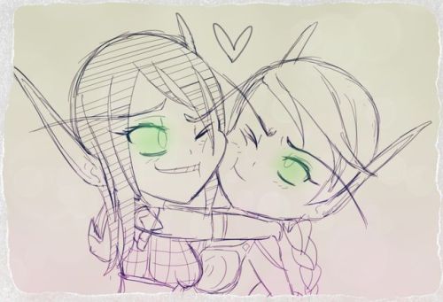 myz-dark-side: A simple sketch I did of Dariah and Tektah Dariah simply fell in love with her P