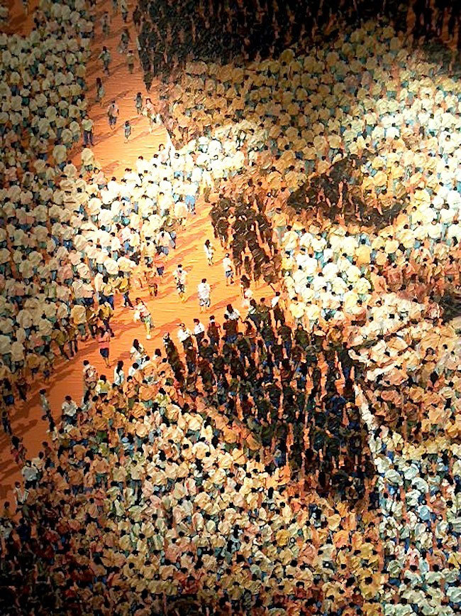 lookinthroughthewindows:  tlferns:  Portraits made of people….  wow.  