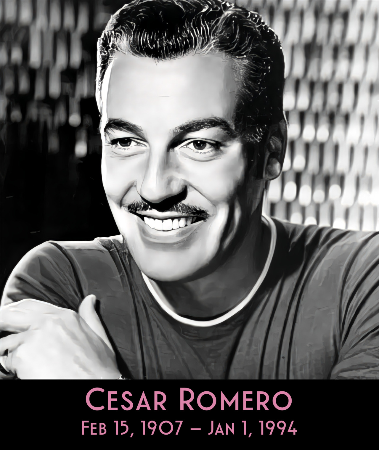 100gayicons:The man who would someday be one of the most famous Jokers of all time was born in New York City on February 15, 1907, the son of a Cuban mother and Spanish father. In his early movies, Cesar Julio Romero played Italian gangsters, East Indian