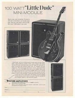 1969 Ovation Little Dude Amp and Thunderhead Guitar ad