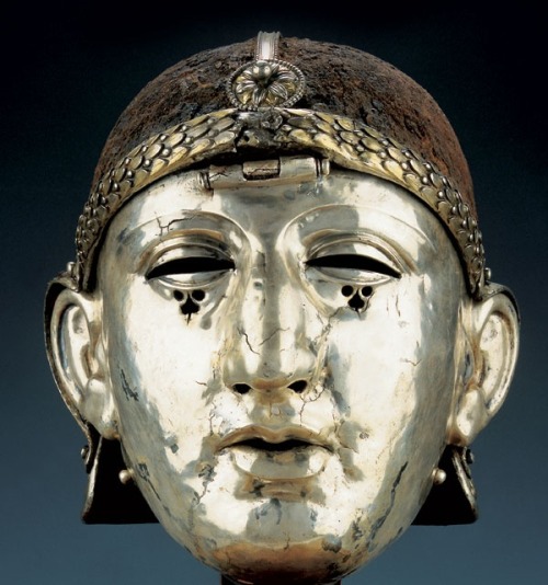 artemisdreaming:1st C. Roman legion Silver Helmet with Facemask, from Homs Syria (ancient Edessa), N