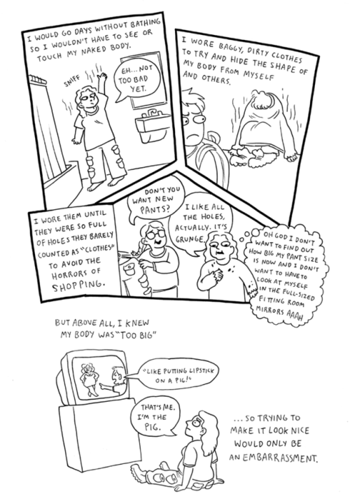 abby-howard:SORRY FOR THE VERY PERSONAL COMIC!!This is my half of “Unhealthy”, an essay comic double