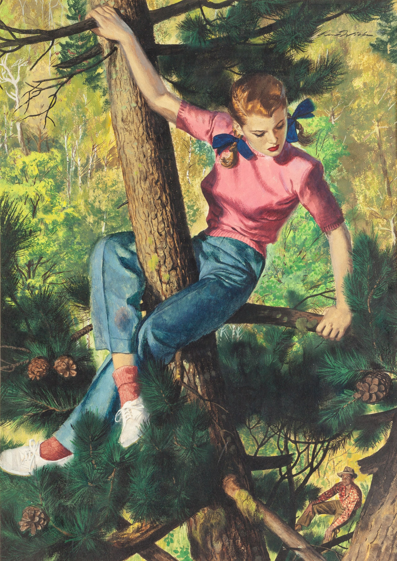 notpulpcovers:Girl in the Tree, Ren Wicks