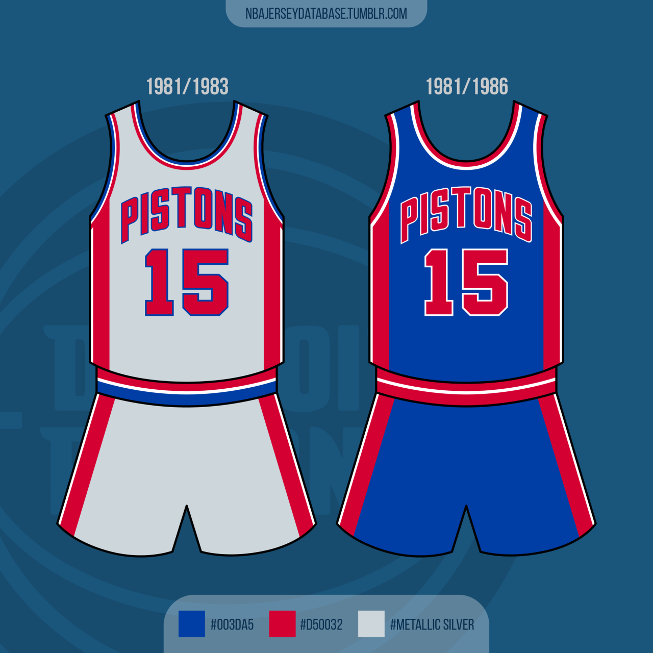 1986 Detroit Pistons Art - Row One Brand