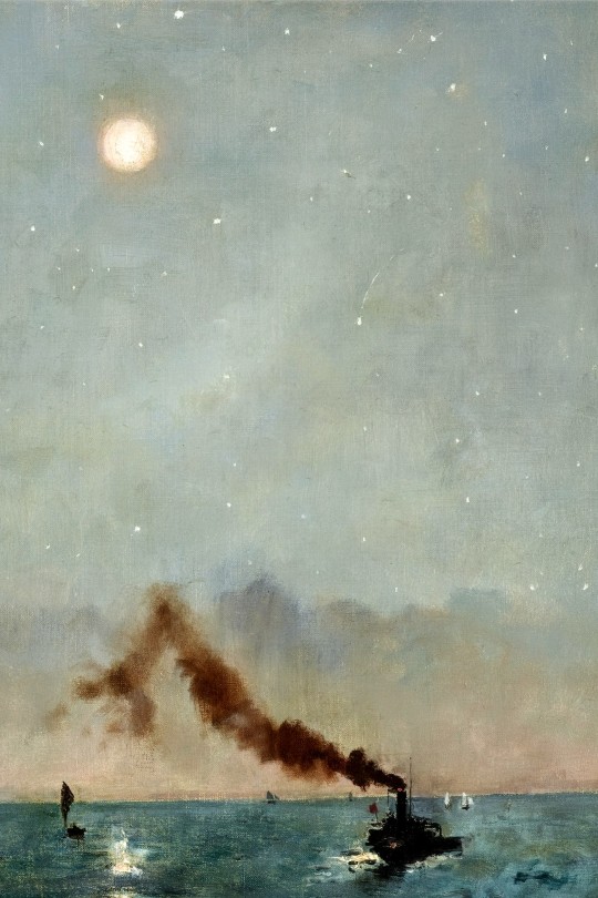die-rosastrasse:The way this artist paints the sky 🌙✨Alfred StevensBelgian, 1823-1906