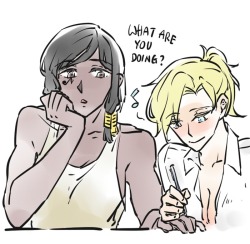 therealluxlin:  Pharah seems to be the romantic type. Though I imagine this could be how thing turns out (രᴗര) BONUS: Ana would be surprised to hear the news 