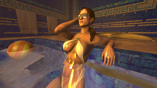epochtt:  Ms. Valentine’s wet holiday. Special thanks to @vgf-sfm for showing me how to make models look so wet and tasty. 