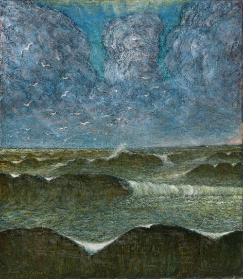 amare-habeo:Jan De Clerck (Belgian, 1881 - 1962) Tired Winds, 1937Oil on canvas, 80 x 70 cm